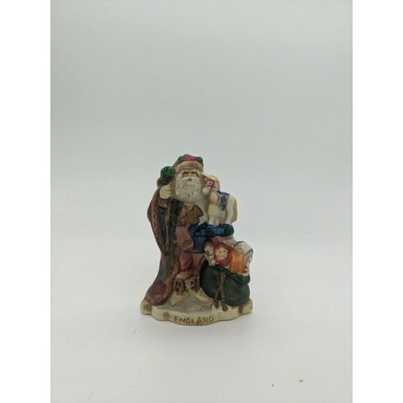 Santa’s of the Nations ENGLAND - Hand Painted Porcelain 1991 Plus Promotions Vtg - Picture 1 of 4
